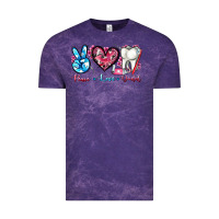 Cloud Purple peace love dental Vintage Tee - AdoDesignShop