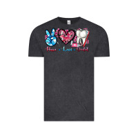 Vintage Black peace love dental Vintage Tee - AdoDesignShop