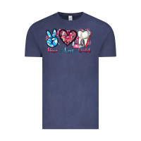 Vintage Denim peace love dental Vintage Tee - AdoDesignShop