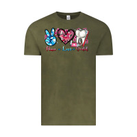 Vintage Olive peace love dental Vintage Tee - AdoDesignShop
