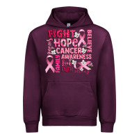 Mauve Wine cancer awareness fight believe hope survive Urban Hoodie - CowGirlArtShop