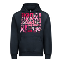 Navy cancer awareness fight believe hope survive Urban Hoodie - CowGirlArtShop