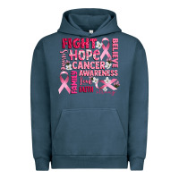 Pigment Midnight Navy cancer awareness fight believe hope survive Urban Hoodie - CowGirlArtShop
