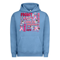 Pigment Pebble Blue cancer awareness fight believe hope survive Urban Hoodie - CowGirlArtShop