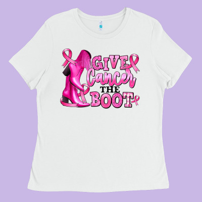 Ladies Tee give cancer the boot