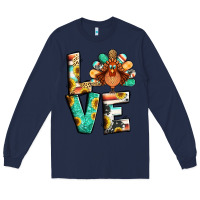 Navy love thanksgiving Long Sleeve Tee - Jasminsmagicworld