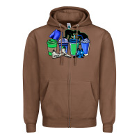 Chestnut wrestling coffee cups Zipper Hoodie - NancyCooperArtShop