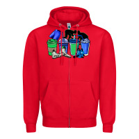 Red wrestling coffee cups Zipper Hoodie - NancyCooperArtShop