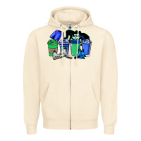Sandshell wrestling coffee cups Zipper Hoodie - NancyCooperArtShop