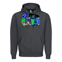 Smoke wrestling coffee cups Zipper Hoodie - NancyCooperArtShop