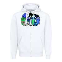 White wrestling coffee cups Zipper Hoodie - NancyCooperArtShop