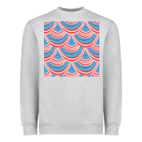 Heather Grey american flag seamless pattern Heavyweight Sweatshirt - BundleAndBundleShop