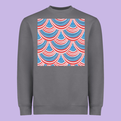 American Flag Seamless Pattern Heavyweight Sweatshirt Designed By Bundleandbundleshop
