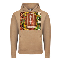 Vintage Coffee football leopard cowhide sunflower Vintage Hoodie - JahusDesignShop
