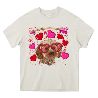 Cream valentine's day cockapoo Heavy Core Tee - RanaPortraitStore