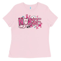 Bubblegum Pink breast cancer nurse Ladies Tee - RanaPortraitStore
