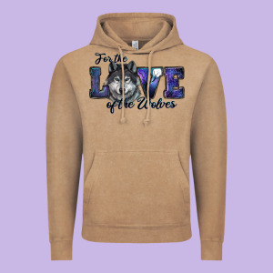 For The Love Of The Wolves Vintage Hoodie Designed By Ranaportraitstore