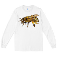 White Bee Side Long Sleeve Tee - LillyAllenDesigns