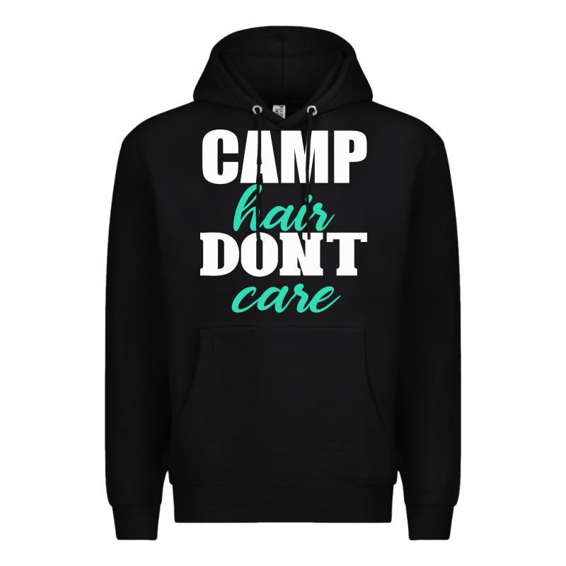 Camp Hair Don't Care Black Premium Hoodie by Bettercallsaul | Teevron