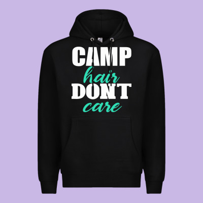 Camp Hair Don't Care Black Premium Hoodie Designed By Bettercallsaul