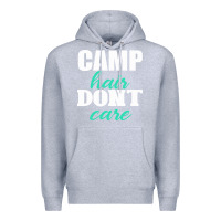 Heather Grey Camp Hair Don't Care Black Premium Hoodie - Bettercallsaul
