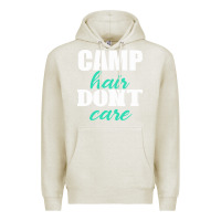 Oatmeal Heather Camp Hair Don't Care Black Premium Hoodie - Bettercallsaul