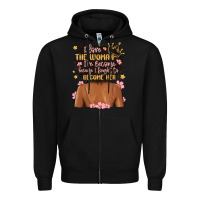Black i love the woman i've become because i fought to b Zipper Hoodie - MaliasSmallBusiness