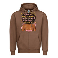 Chestnut i love the woman i've become because i fought to b Zipper Hoodie - MaliasSmallBusiness