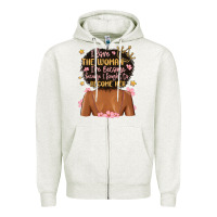 Oatmeal Heather i love the woman i've become because i fought to b Zipper Hoodie - MaliasSmallBusiness