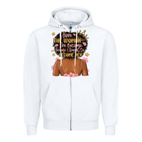 White i love the woman i've become because i fought to b Zipper Hoodie - MaliasSmallBusiness