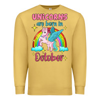 Antique Gold unicorns are born in october Premium Sweatshirt - Jasminsmagicworld