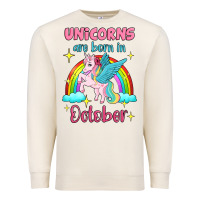 Sandshell unicorns are born in october Premium Sweatshirt - Jasminsmagicworld
