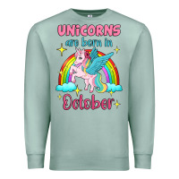 Seafoam unicorns are born in october Premium Sweatshirt - Jasminsmagicworld