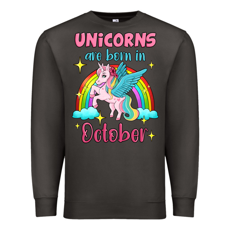 Unicorns Are Born In October Premium Sweatshirt by Jasminsmagicworld | Teevron