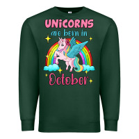Sports Green unicorns are born in october Premium Sweatshirt - Jasminsmagicworld