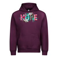 Mauve Wine hope cancer awareness Urban Hoodie - CowGirlArtShop