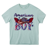 Arona American boy with cowboy Heavy Core Tee - texasbilliewilder