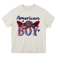 American Boy With Cowboy Heavy Core Tee | Teevron