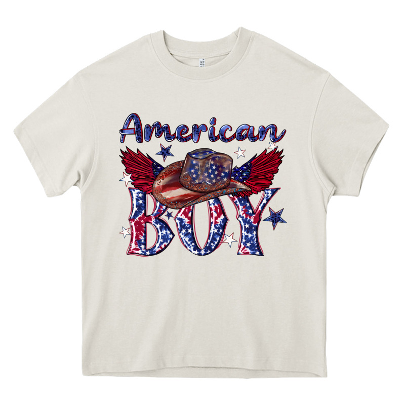 American Boy With Cowboy Heavy Core Tee by texasbilliewilder | Teevron
