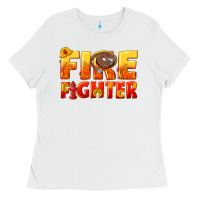 White firefighter Ladies Tee - texasbilliewilder