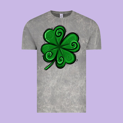 St. Patrick's Day Shamrock Vintage Tee Designed By Jasminsmagicworld