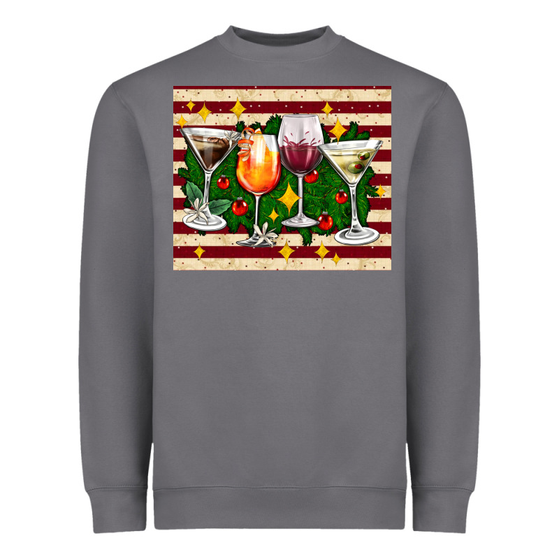 Christmas Cocktail Heavyweight Sweatshirt by AdoDesignShop | Teevron
