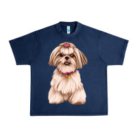 Navy shih tzu Urban Heavy Tee - Artiststas