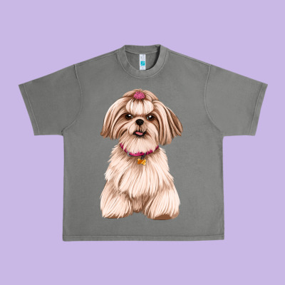 Shih Tzu Urban Heavy Tee Designed By Artiststas