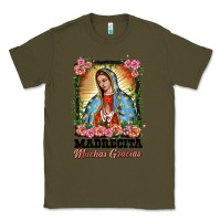 Army Green madrecita muchas gracias lady of Guadalupe Classic Tee - BarkalooDesign