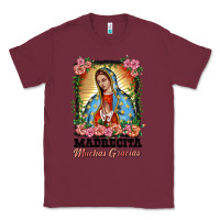 Burgundy madrecita muchas gracias lady of Guadalupe Classic Tee - BarkalooDesign