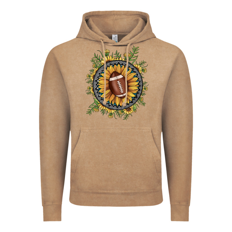 Football Gemstone Sunflower Vintage Hoodie by JahusDesignShop | Teevron