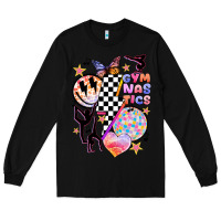 Black retro gymnastics Long Sleeve Tee - JahusDesignShop