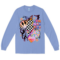 Colony Blue retro gymnastics Long Sleeve Tee - JahusDesignShop