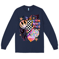 Navy retro gymnastics Long Sleeve Tee - JahusDesignShop